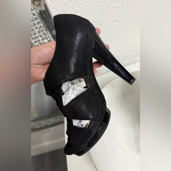 Coach Black Strappy Heels - Picture 2 of 11